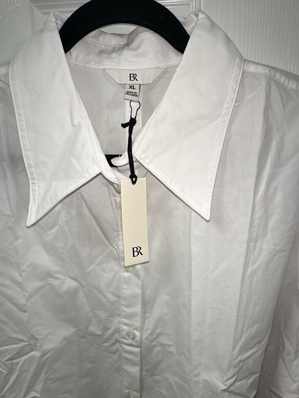 Banana Republic NWT white shirt pit to pit 25 (mic41) - Picture 3 of 9